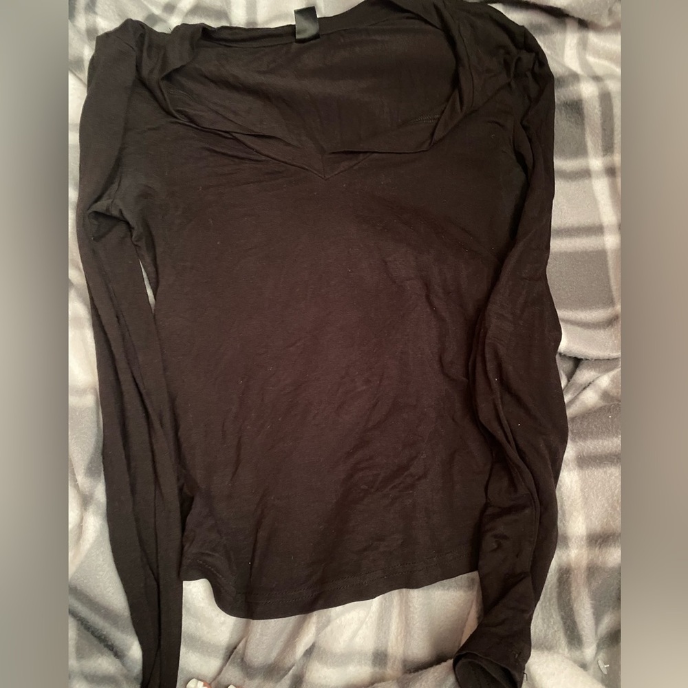 Black long sleeve top